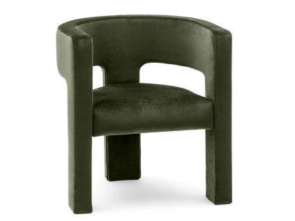Designové křeslo ALPAH B VELVET tmavě zelené do moderního interiéru