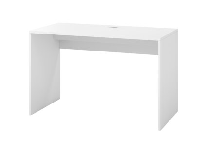Moderní psací stůl NEVY 120x60 cm bílý s úložným prostorem na kabely