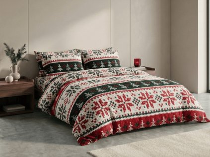 Mikroplyšové povlečení FROSTED CHRISTMAS barevné