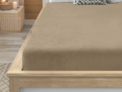 Hnědé prostěradlo mikroplyš SOFT 90x200 cm na jednolůžko