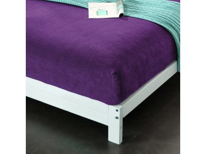 Prostěradlo mikroplyš SOFT 90x200 cm tmavě fialové – hebké a hřejivé