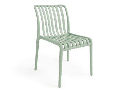 Moderní plastová židle TREGO zelená do interiéru i exteriéru