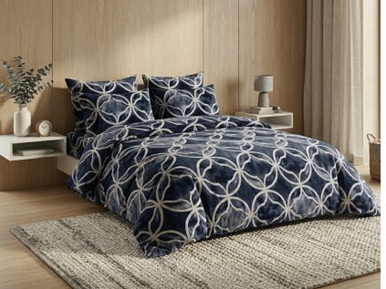 Mikroplyšové povlečení POLARA modré