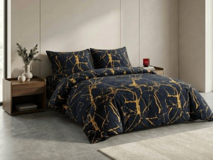 Mikroplyšové povlečení AXIS černé