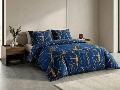 Mikroplyšové povlečení AXIS modré