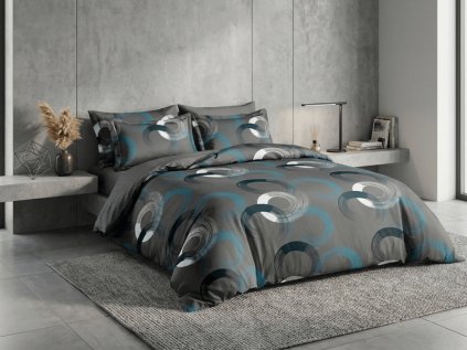 Mikroflanelové povlečení VELCERA šedé