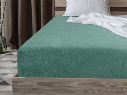 Froté prostěradlo EXCLUSIVE mentolové 90x200 cm s napínací gumou