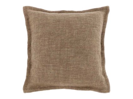 Jednoduchý dekorační polštářek NESSA 45x45 cm hnědý