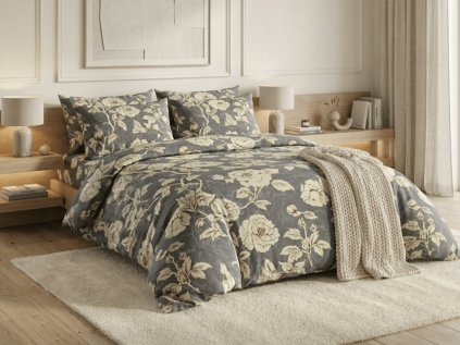 Flanelové povlečení LUXFLOWER šedé