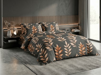 Flanelové povlečení DERAMI šedé