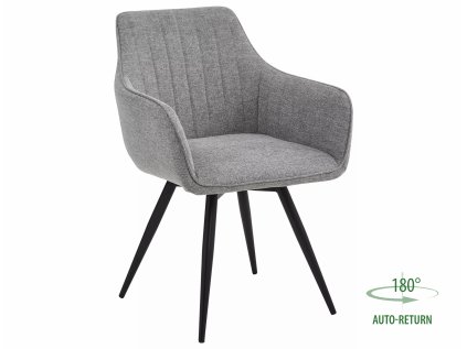 product 2739Moderní jídelní židle BALLO BREGO šedé s černými kovovými nohami