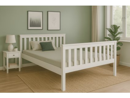 Jednolůžková postel KALEA 90 x 200 cm bílá pro moderní ložnici