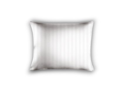 Luxusní povlak na polštář JASMINE 70x90 cm, bílý - proužek 2 cm