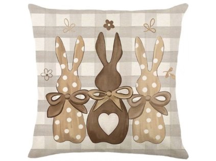 linen pillowcase 45 x 45 cm easter basket pod212