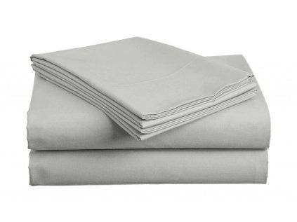 Bavlněné prostěradlo BASIC 200x220 cm světle šedé – extra jemné a prodyšné