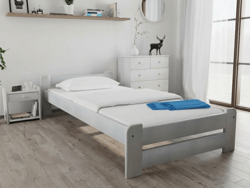 Postel Emily 80 x 200 cm, bílá Rošt: S laťkovým roštem, Matrace: Matrace Sommera 18 cm (obrázek 3)