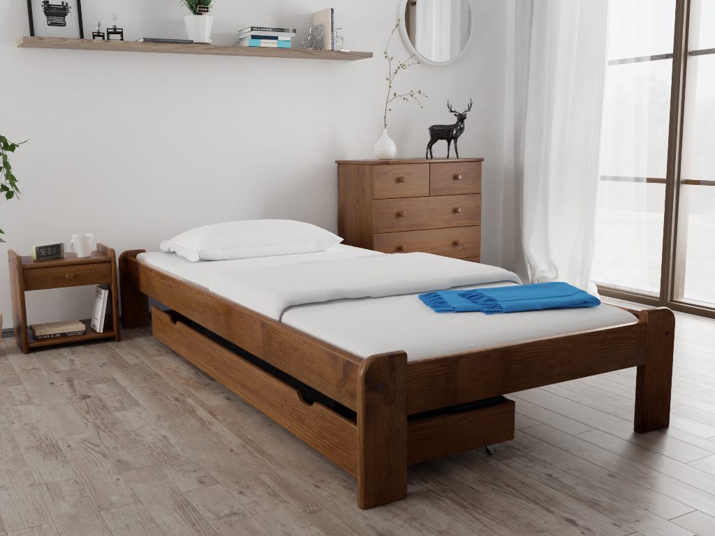 Postel ADA 80 x 200 cm, dub Rošt: S laťkovým roštem, Matrace: Matrace Sommera 18 cm (obrázek 4)