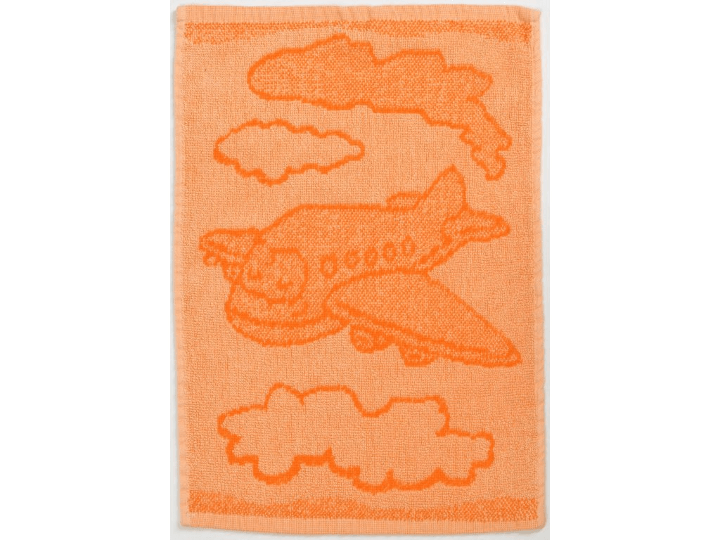 Dětský ručník BEBÉ letadlo oranžový 30x50 cm