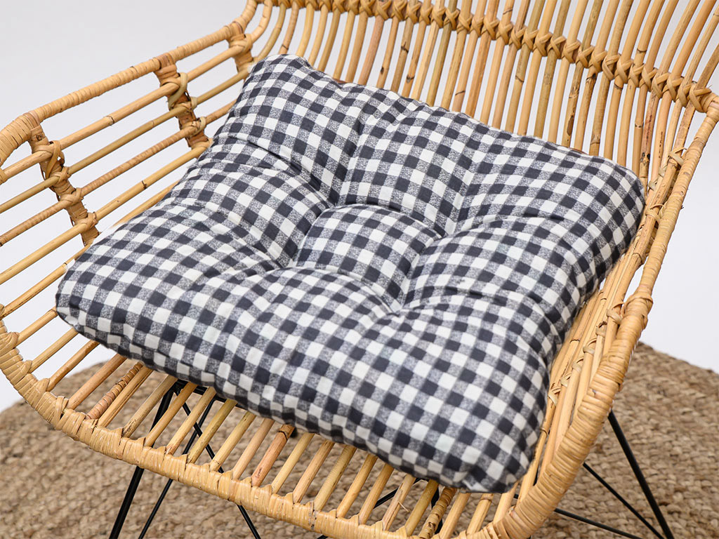 Podsedák na židli Soft kostička šedý, 39x36 cm, kuchyňský podsedák na židli