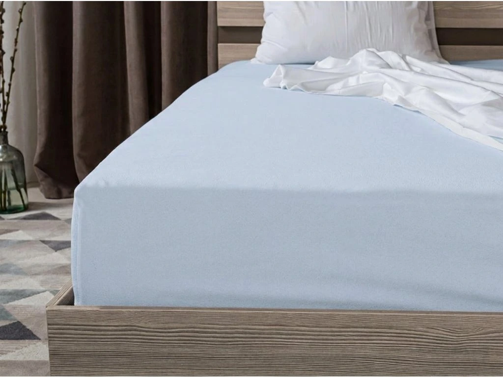 Jersey prostěradlo světle modré 90 x 200 cm