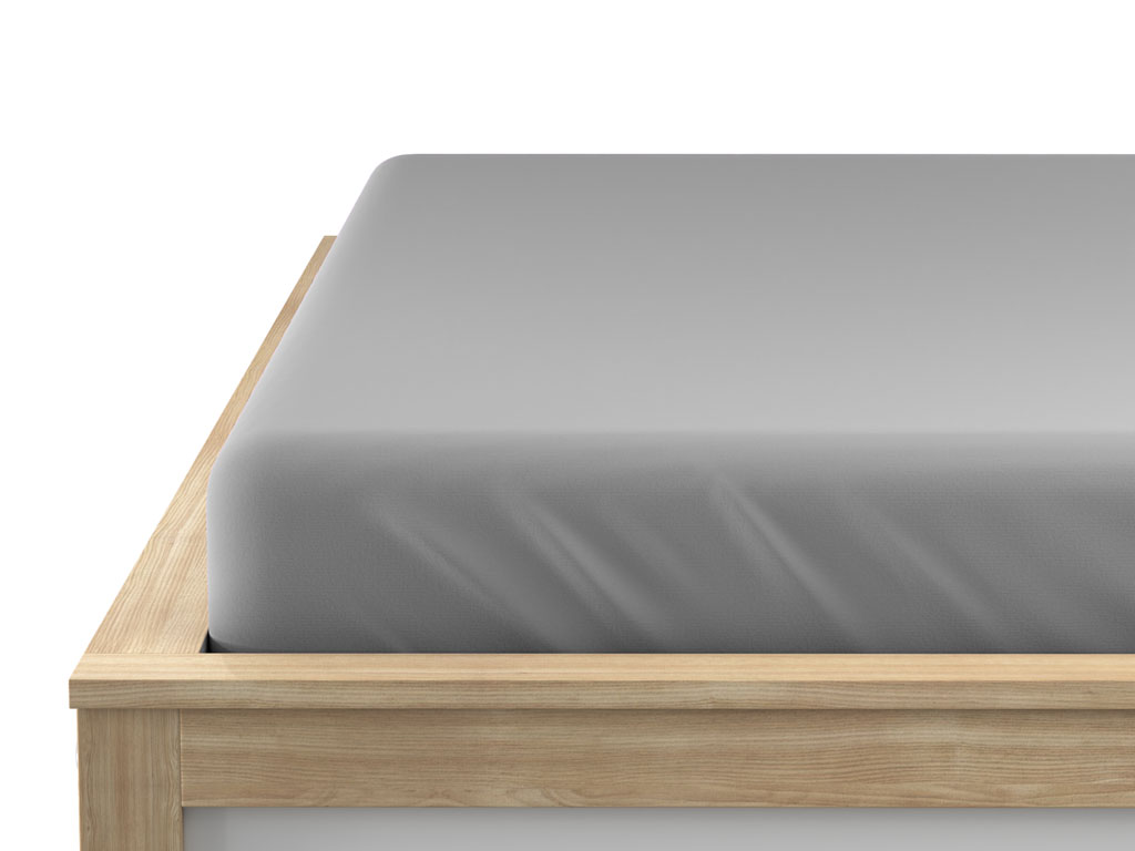 Jersey prostěradlo světle šedé 90 x 200 cm