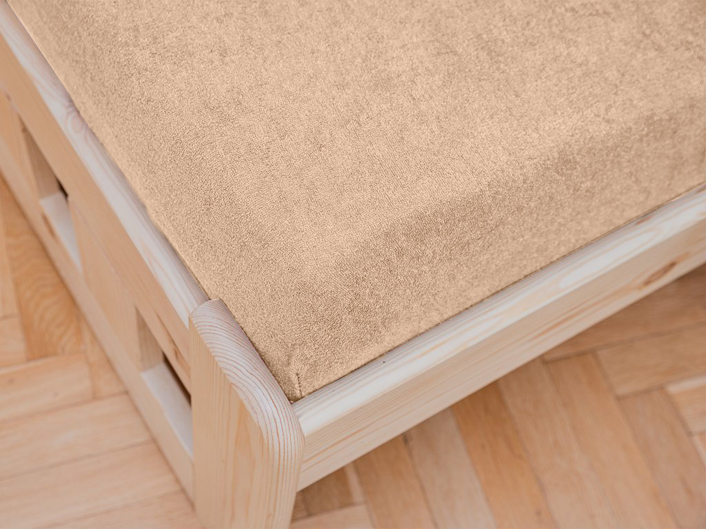 Froté prostěradlo do dětské postýlky meruňkové 70x140 cm