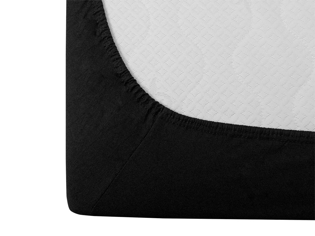 Jersey prostěradlo EXCLUSIVE černé 200 x 220 cm (obrázek 5)