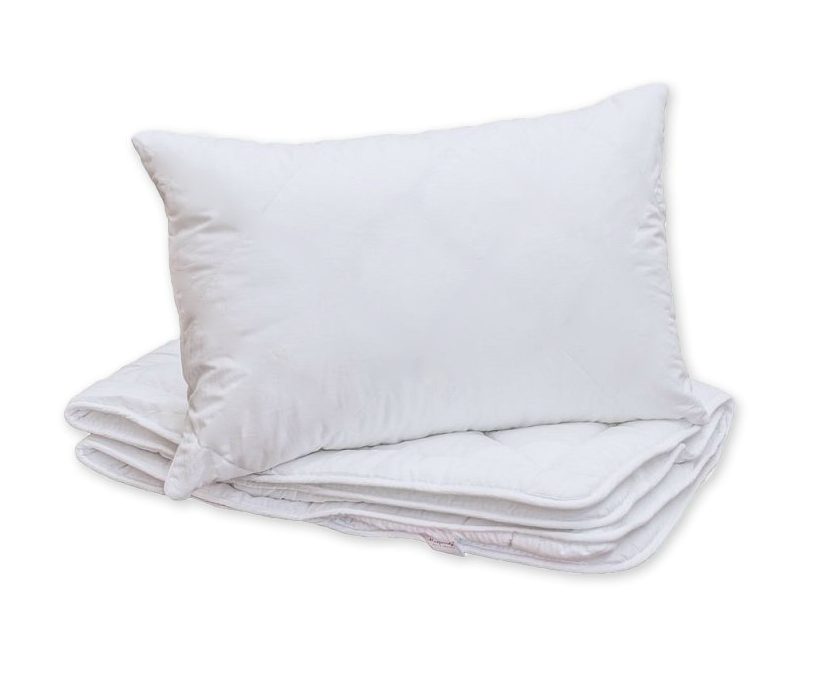 Přikrývka 90 x 135 cm s polštářem 45 x 65 cm do postýlky bílá