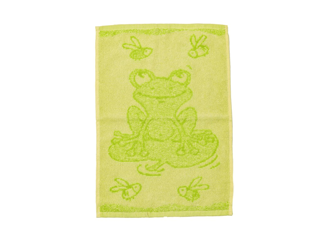 Dětský ručník BEBÉ žabička zelený 30x50 cm