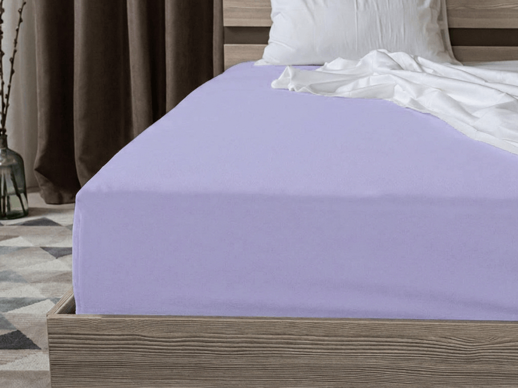 Jersey prostěradlo světle fialové 90 x 200 cm