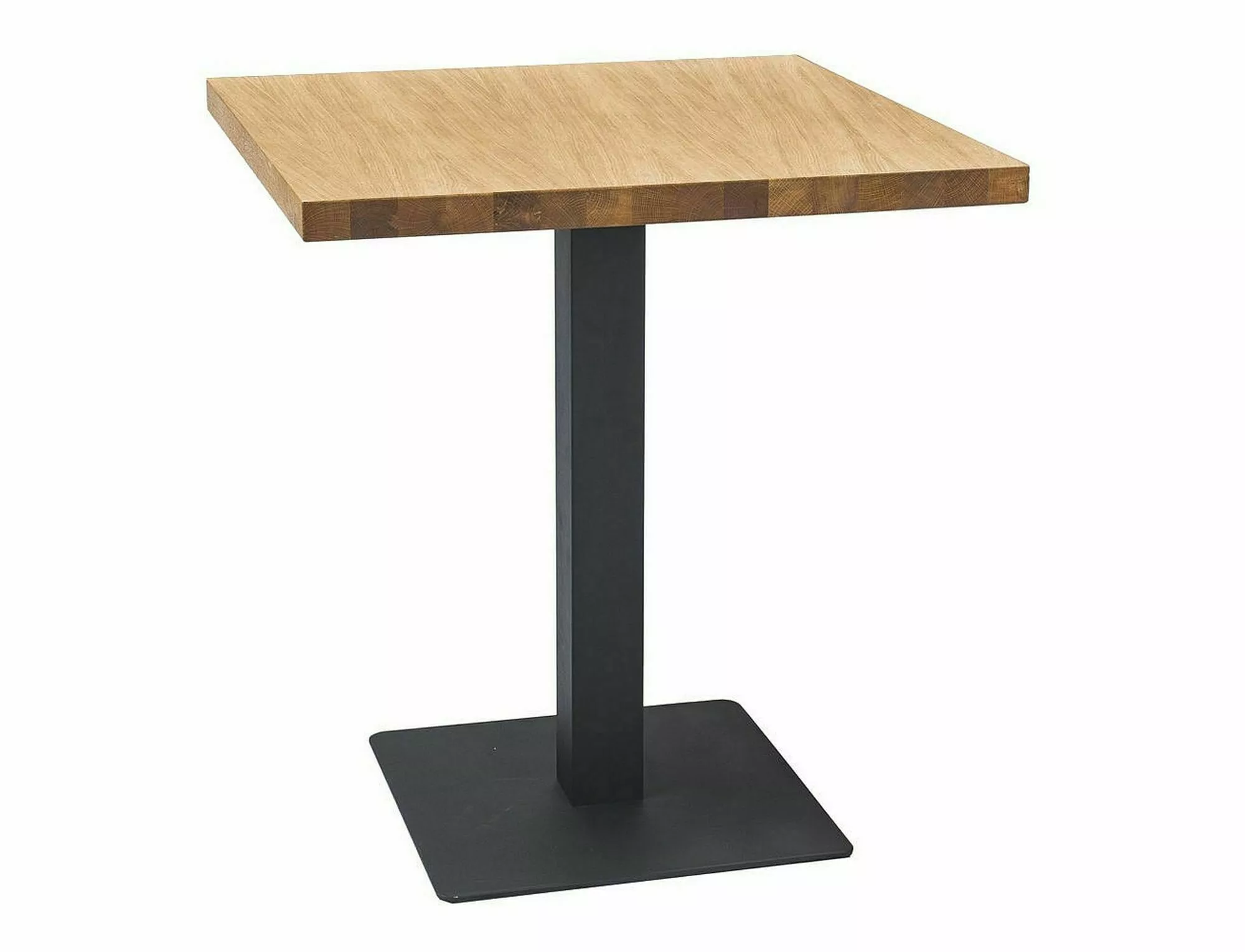 Černý jídelní stůl s deskou v dekoru dub PURO 60x60