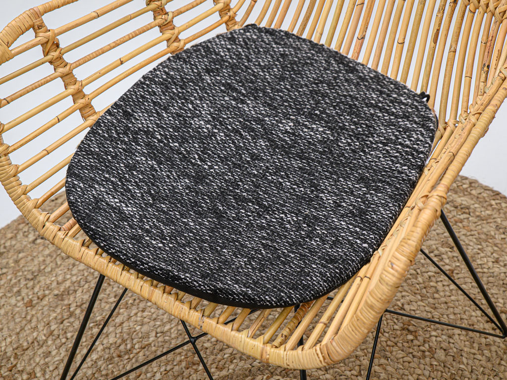 Podsedák na židli NITA černý, 39x36 cm, kuchyňský podsedák na židli