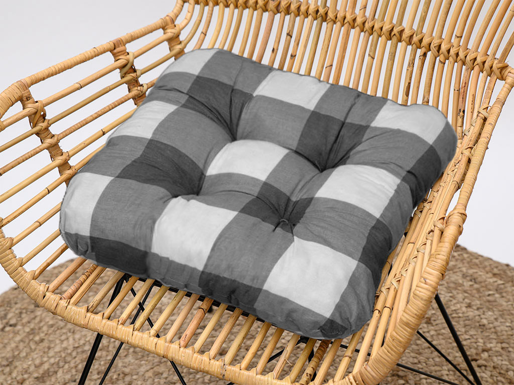 Podsedák na židli Soft Davos šedý, 39x36 cm, kuchyňský podsedák na židli