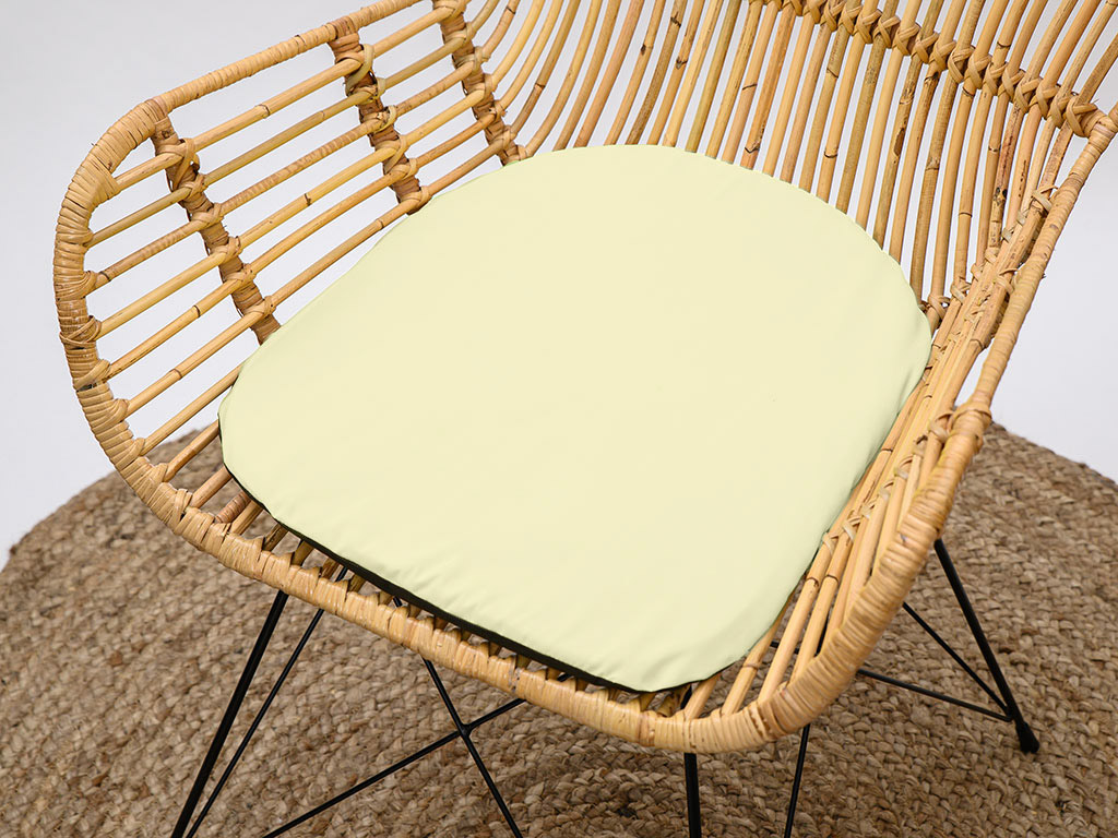 Podsedák na židli DIRE světle žlutý, 39x36 cm, kuchyňský podsedák na židli