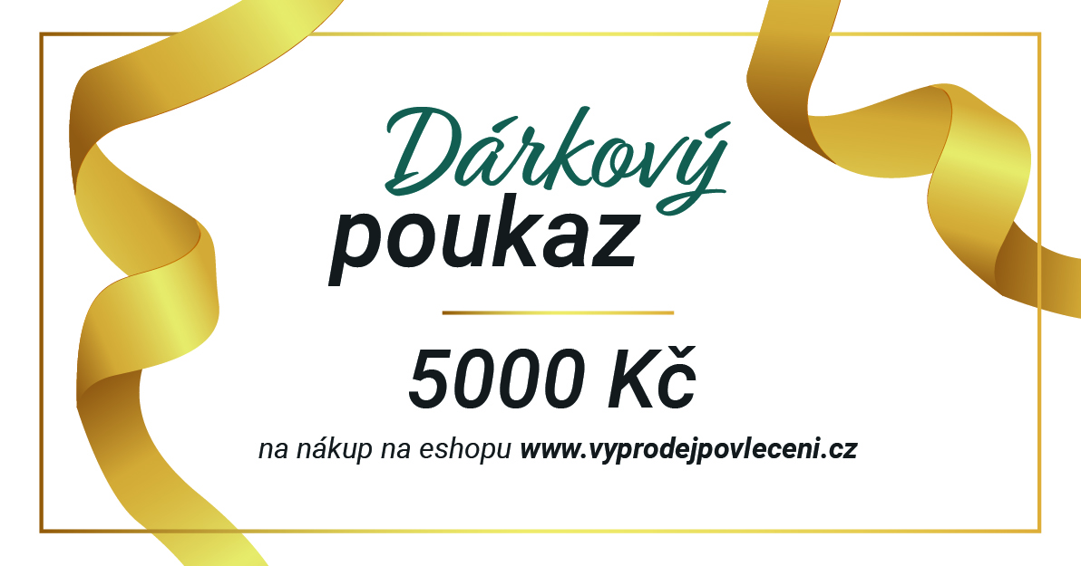 Dárkový poukaz na 5000 Kč Forma poukazu: Tištěný