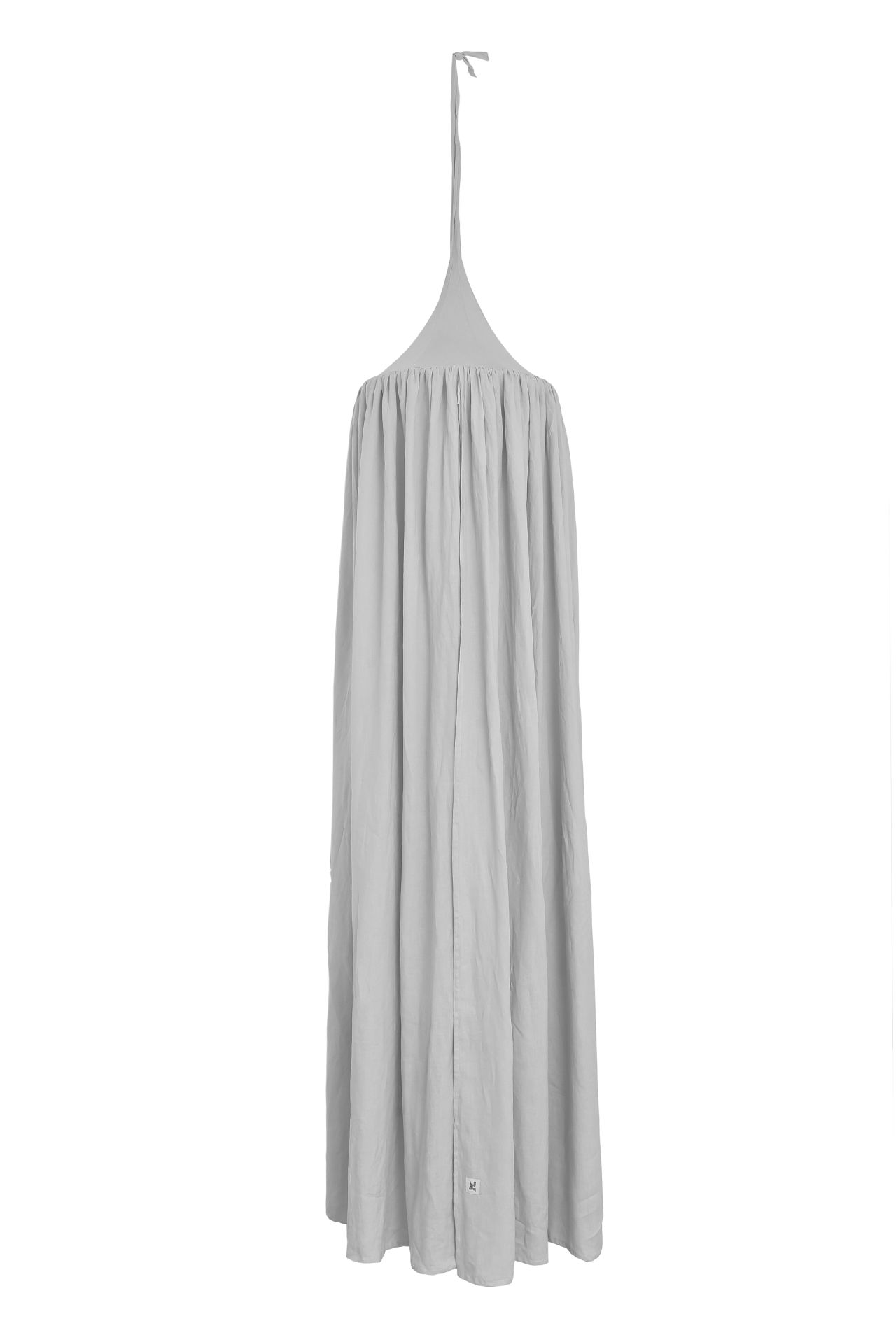 Šedý lněný baldachýn nad postýlku STONE GRAY