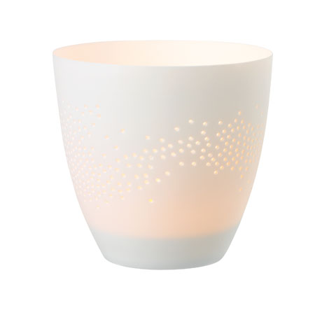 Bílý porcelánový svícen SNOWLIGHTS