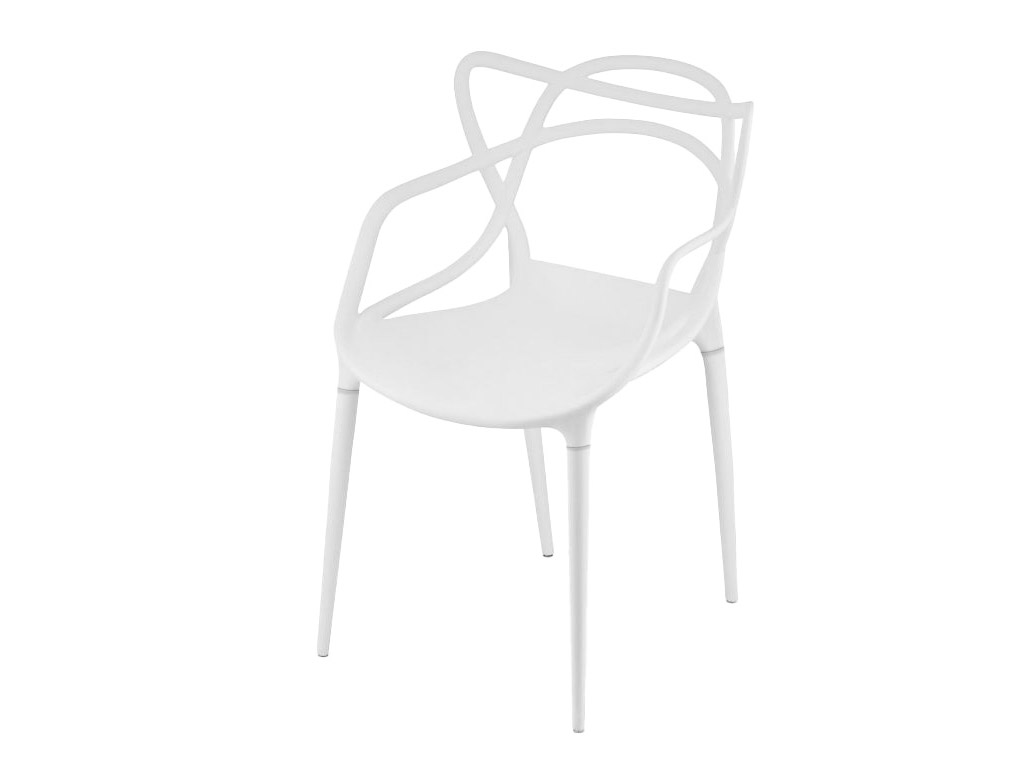 Bílá plastová židle KATO