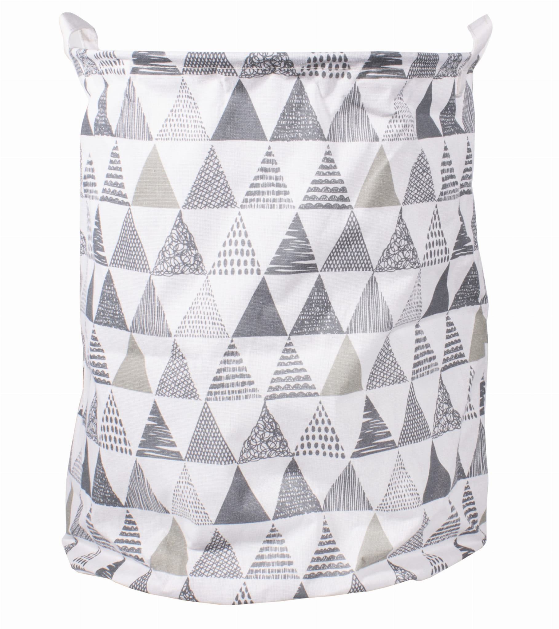 Bílo-šedý koš na hračky a prádlo BOWA