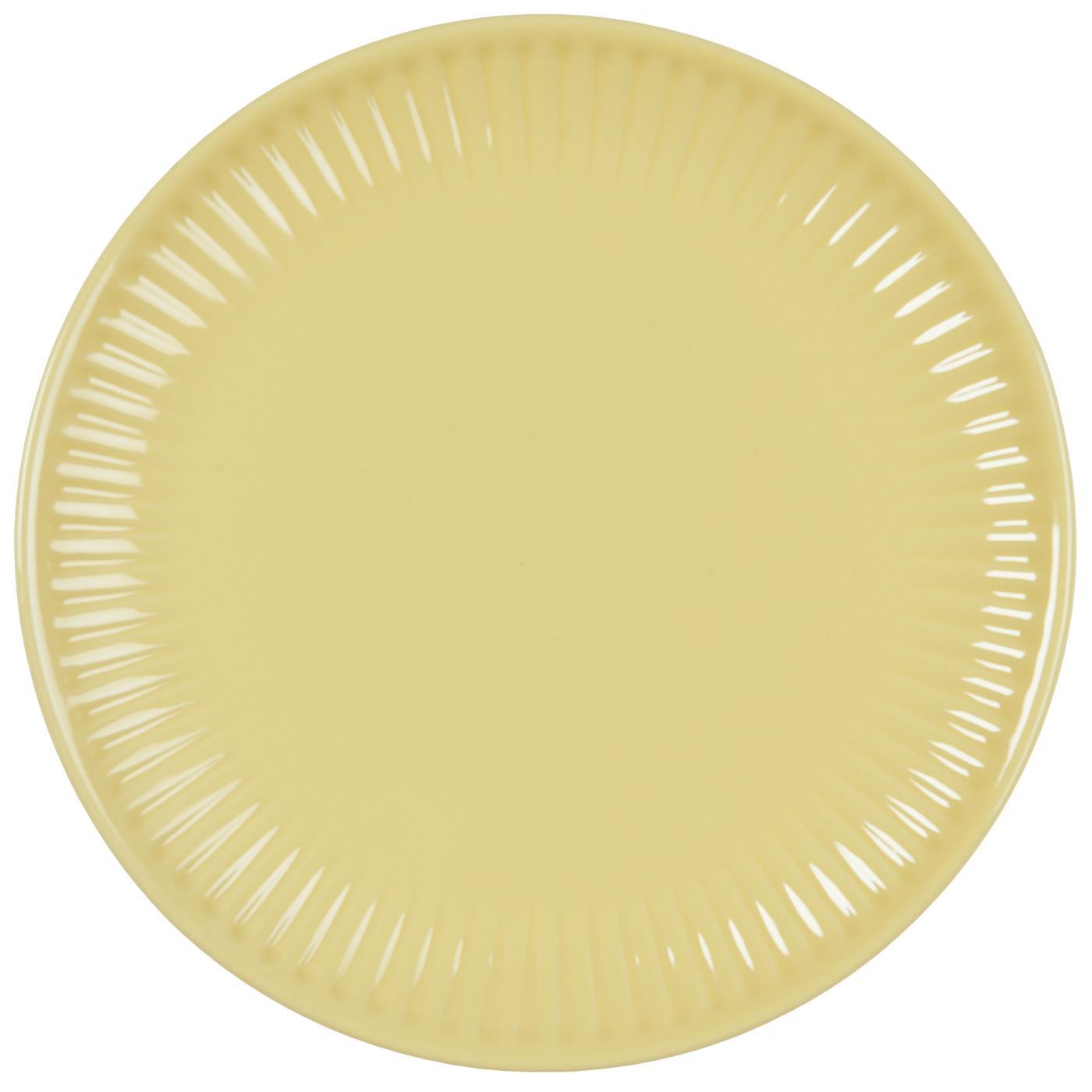 Žlutý keramický talíř MYNTE LEMONADE 19,5 cm