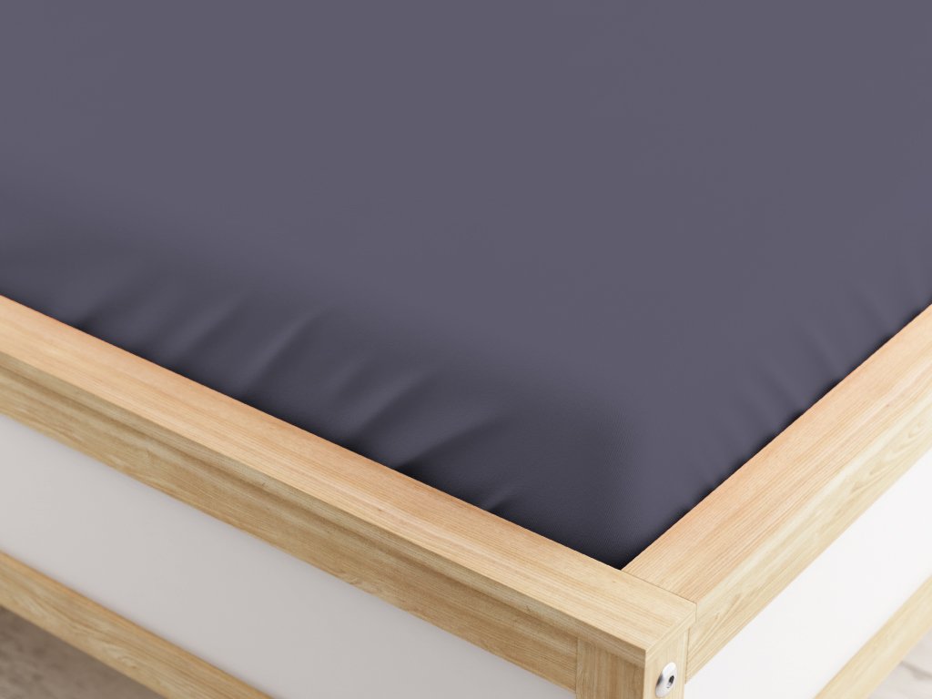 Napínací prostěradlo z mikrovlákna tmavě šedé 160 x 200 cm