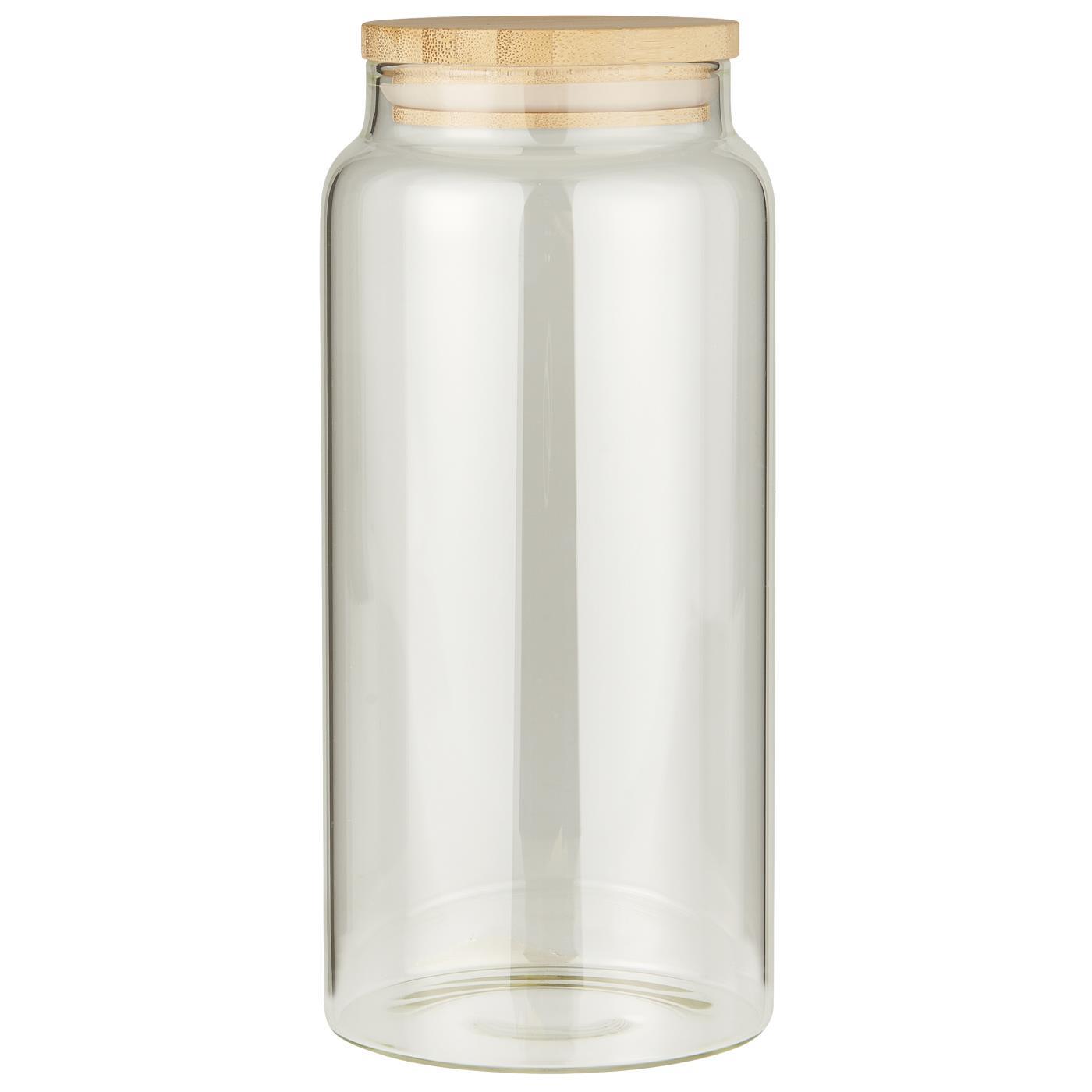Skleněná dóza na potraviny BAMBOO s bambusovým víkem 1300 ml