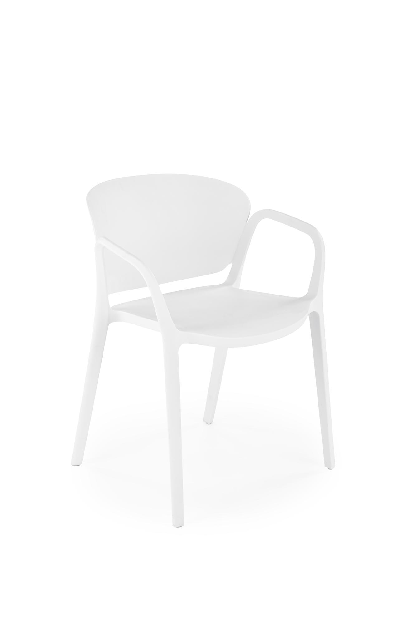 Bílá plastová židle K491 (obrázek 3)