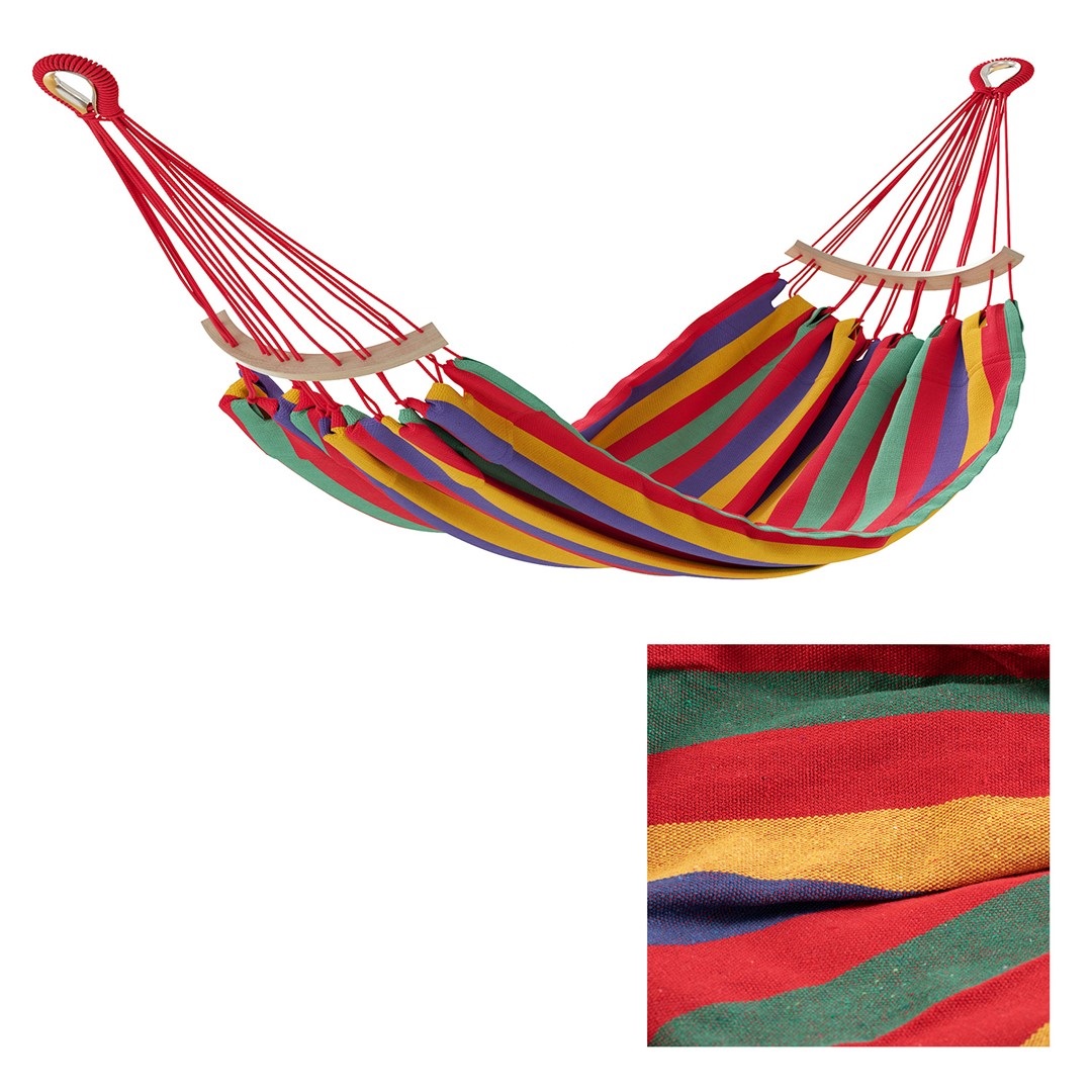 Červená houpací síť LAZARA 240x150 cm