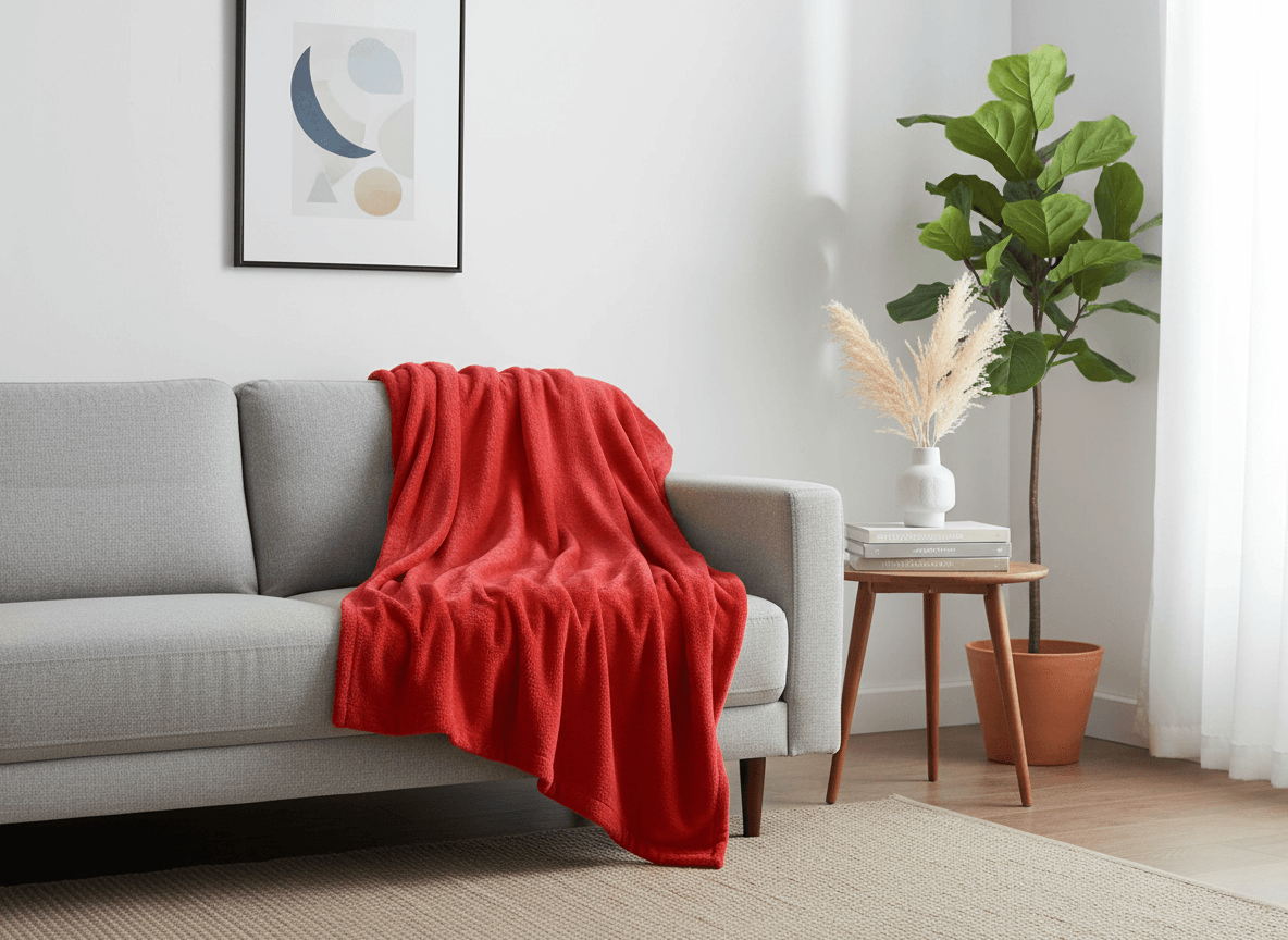 Mikroplyšová deka SOFT, červená Rozměr: 200 x 220 cm