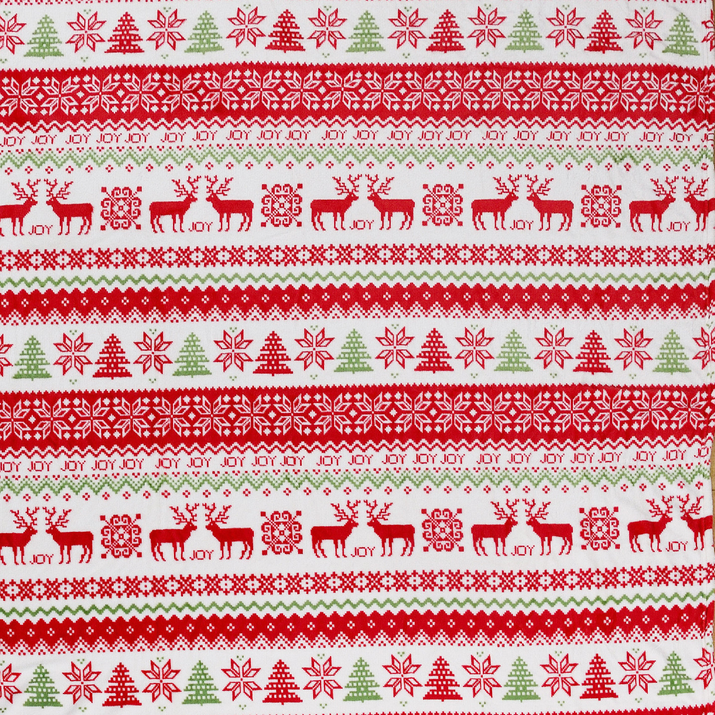 Bílá vánoční mikroplyšová deka CHRISTMAS JOY Rozměr: 200 x 220 cm (obrázek 4)