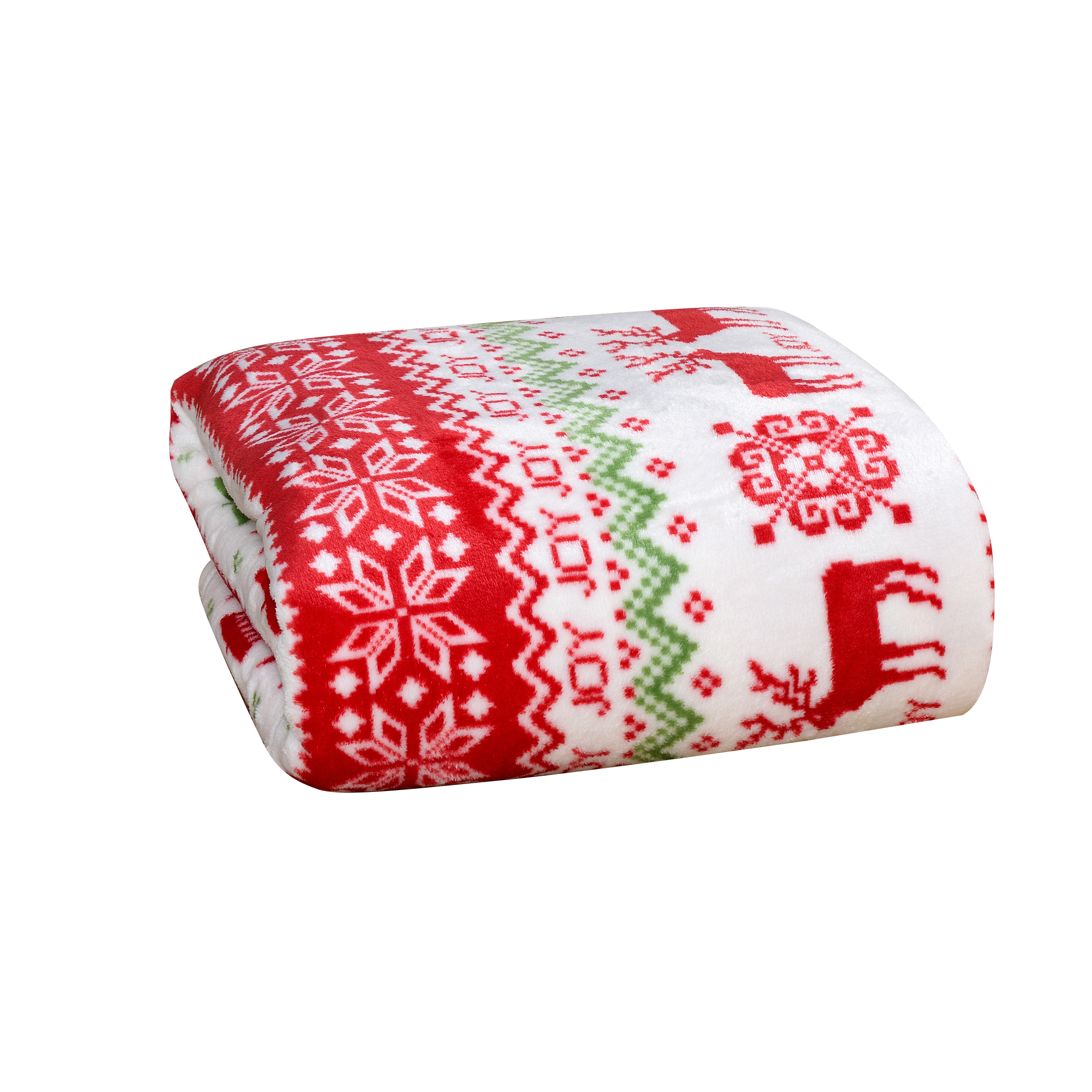 Bílá vánoční mikroplyšová deka CHRISTMAS JOY Rozměr: 200 x 220 cm (obrázek 3)