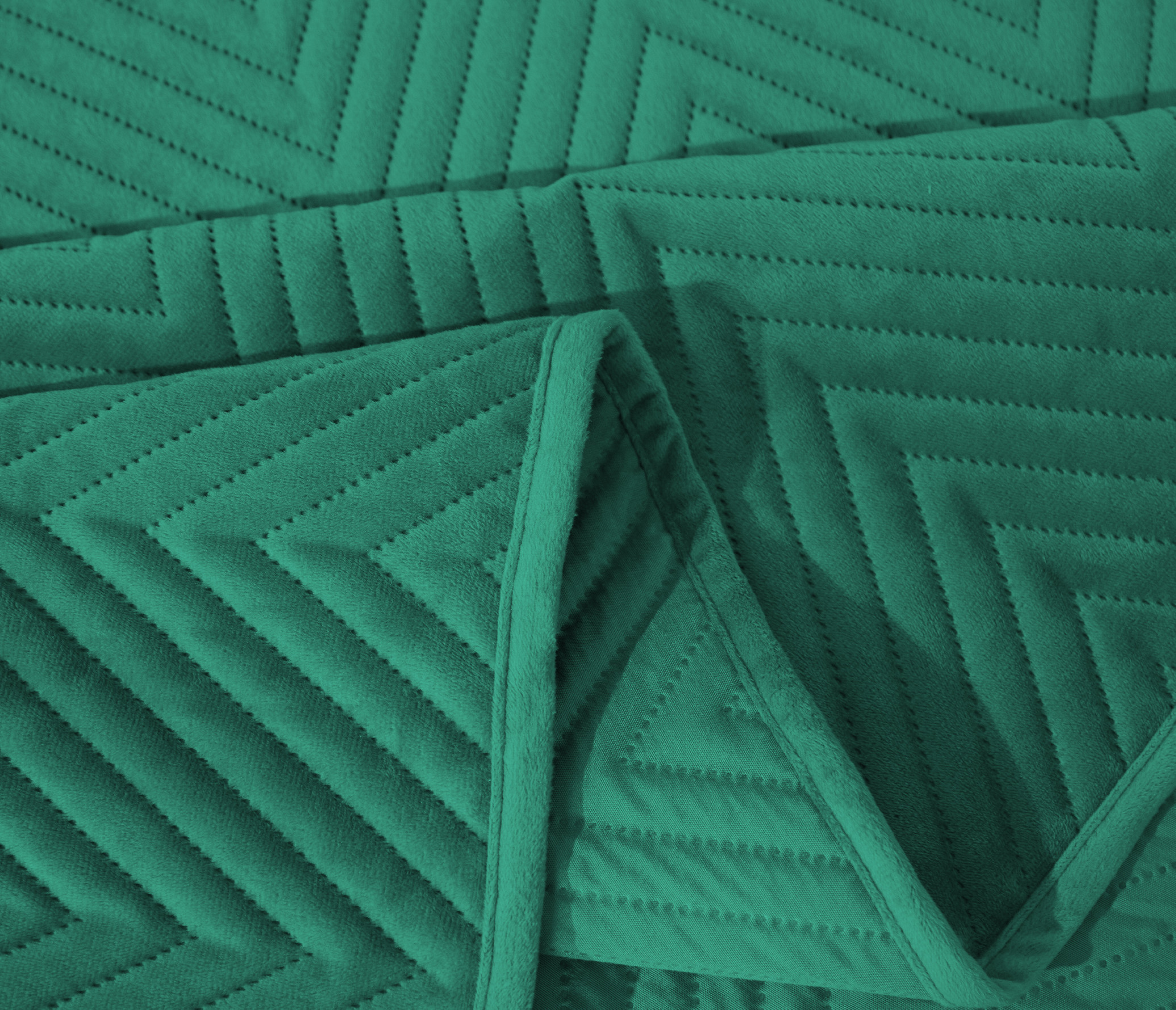 Zelený sametový přehoz na postel ARROW VELVET Rozměr: 200 x 220 cm (obrázek 3)