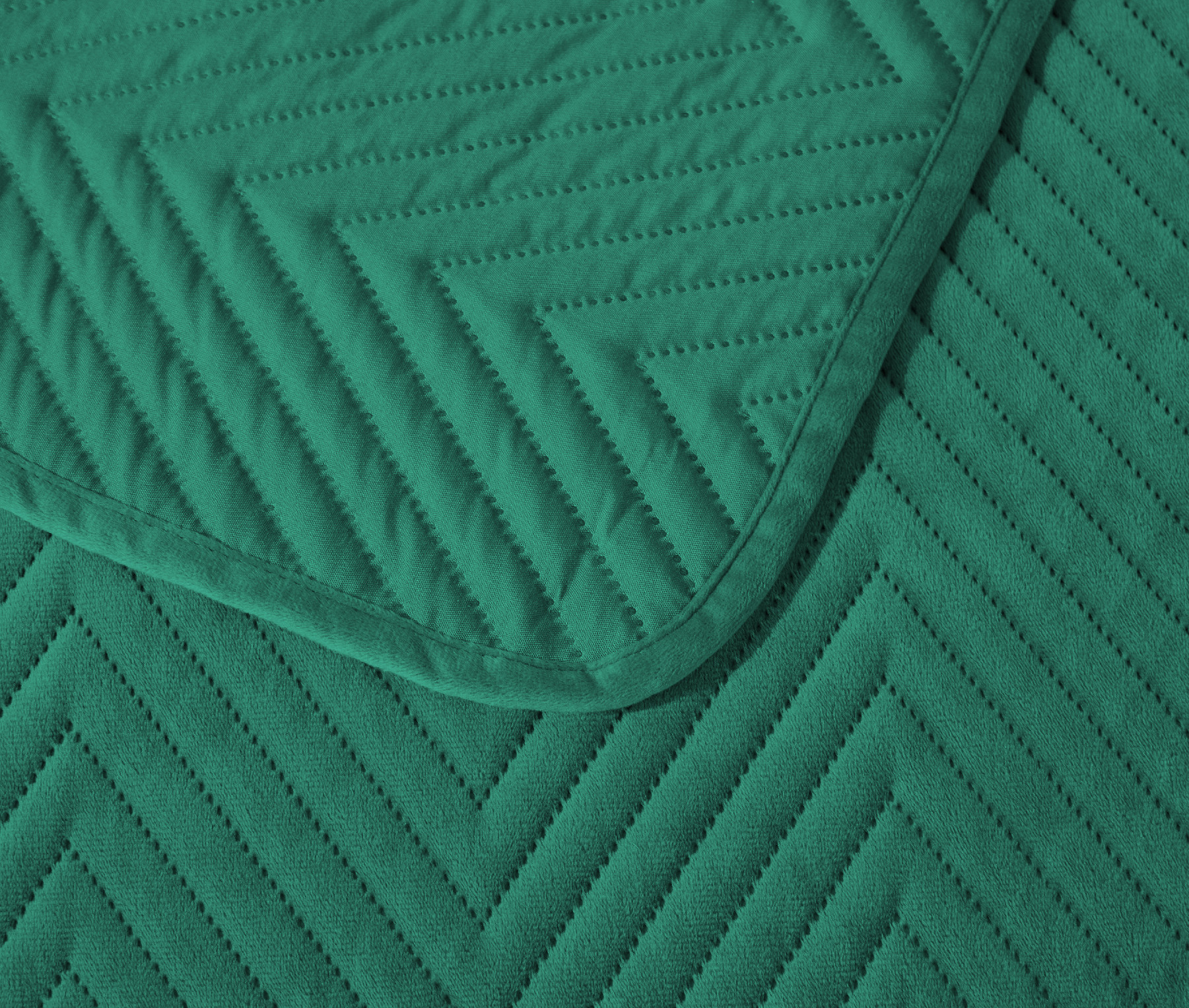 Zelený sametový přehoz na postel ARROW VELVET Rozměr: 200 x 220 cm (obrázek 4)