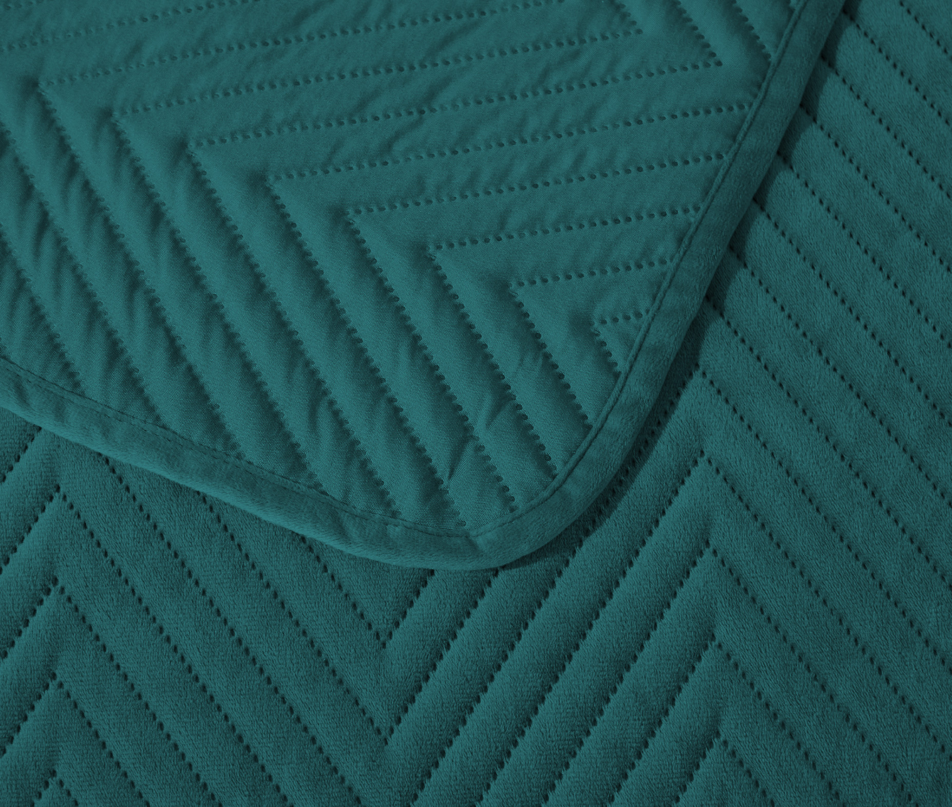 Tyrkysový sametový přehoz na postel ARROW VELVET Rozměr: 200 x 220 cm (obrázek 4)
